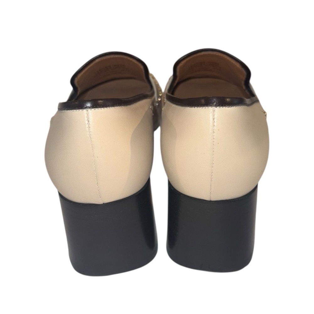 Tory Burch Studded Leather Classic 55mm Stacked Heel Loafers - Picture 6 of 7